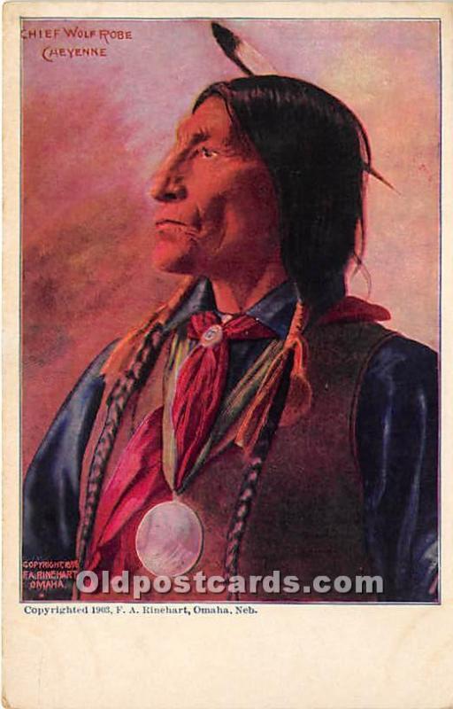 Chief Wolf Robe Cheyenne Indian Unused 