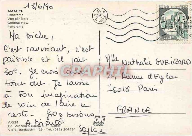 Modern Postcard Amalfi General view