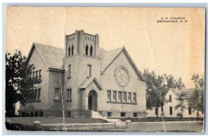Brookings South Dakota Postcard U.P. Church Chapel Exterior View Building c1916
