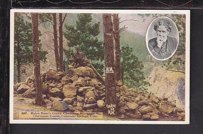 Helen Hunt's Grave,Colorado Springs,CO Postcard 