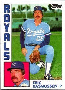 1984 Topps Baseball Card Eric Rasmussen Kansas City Royals sk3571