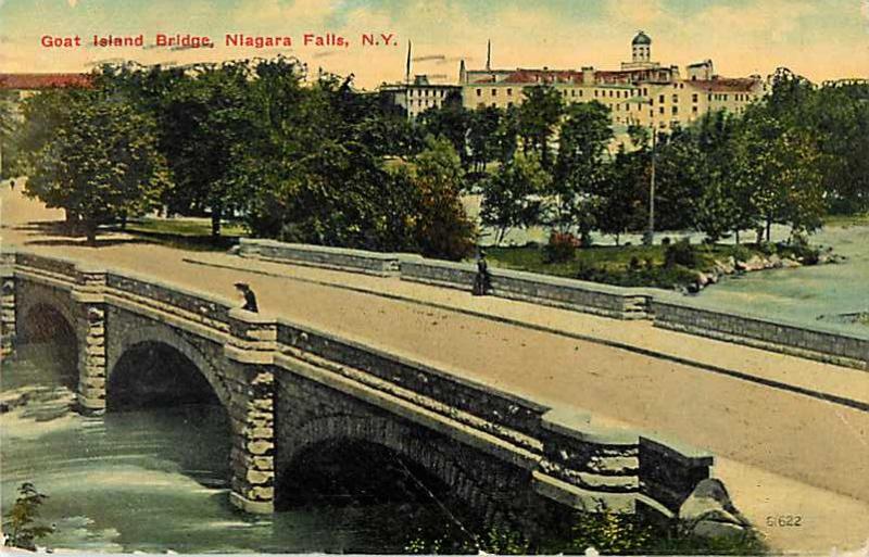 Goat Island Bridge, Niagara Falls, New York, 1911 Divided Back