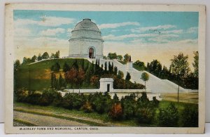 McKinley Tomb and Memorial Canton Ohio 1927 to Elkhart Indiana Postcard A14