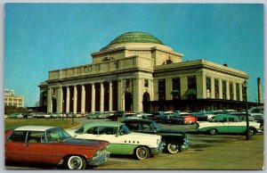 Richmond Virginia 1950s Postcard Union Station West Broad Street Cars
