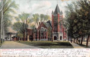 Ashland Avenue Baptist Church Toledo Ohio 1907 postcard