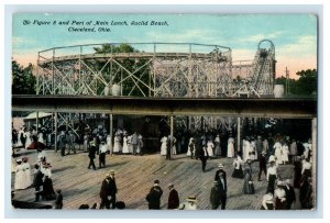 1912 The Figure 8 And Part Main Lunch Euclid Beach Cleveland Ohio OH Postcard 