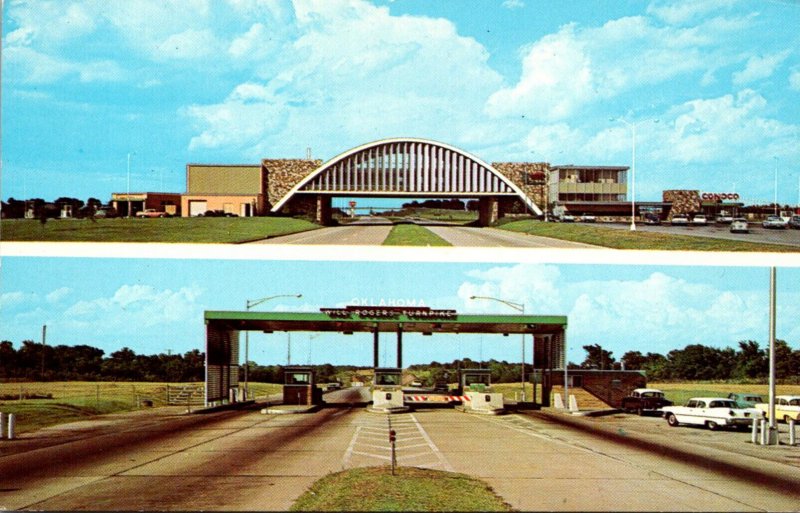Oklahoma Will Rogers Turnpike Entrance and Glass House Restaurant