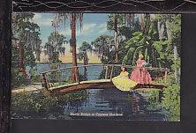 Rustic Bridge,Cypress Gardens,FL Postcard 