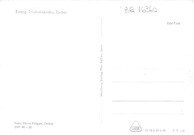 BG16340 evang trinitatiskirche zerbst  germany CPSM 14.5x9cm