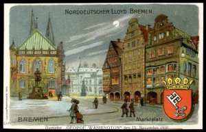 Germany 1910 Norddeutscher Lloyd Bremen Dampfer Steamer George Washington G80405