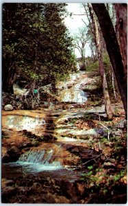 Postcard - Water Falls along walk to the bridge - Natural Bridge, Virginia