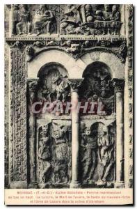 Postcard Old T and G Moissac abbey church stockings representative porch abov...