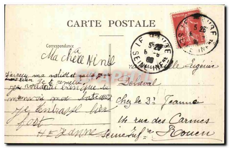 Old Postcard The Harbor La Digue by big time