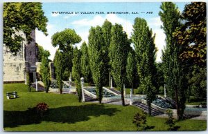 Postcard - Waterfalls At Vulcan Park - Birmingham, Alabama