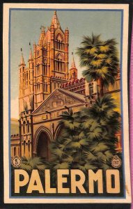 Lib775 - vintage postcard - illustrated advertising: ENIT Palermo-