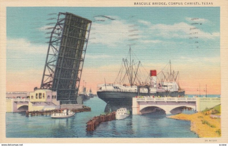 CORPUS CHRISTI, Texas, 1930-1940s ; Bascule Bridge