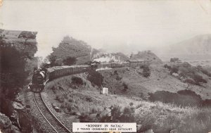 Natal South Africa Combined Trains on Railroad near Estcourt Postcard AA43123