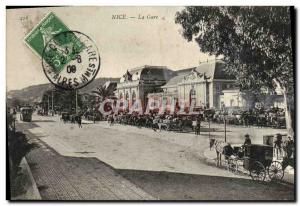 Old Postcard Nice La Gare