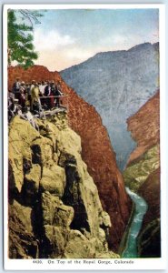 Postcard - On Top of the Royal Gorge - Colorado