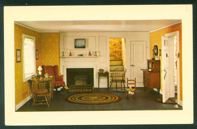 Living Room Cape Cod Cottage Miniature Interior House Art