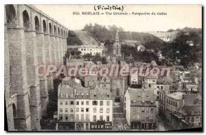 Old Postcard Morlaix Finistere General Perspective View of the Viaduct