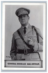 General Douglas MacArthur Photo Postcard RPPC EKC WJ Gray