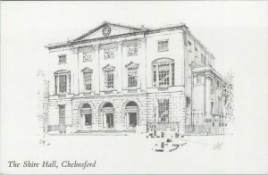 Essex Postcard - The Shire Hall, Chelmsford, Illustration by R.V.Brown RR13063