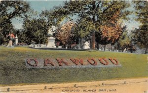 H80/ Beaver Dam Wisconsin Postcard c1910 Oakwood Cemetery  220