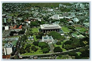 c1960 Birds Eye View Palace Square Downtown Honolulu Hawaii HI Vintage Postcard 