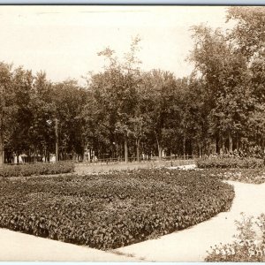 c1900s Sheldon, IA RPPC City Park Sterling Quality Real Photo PC Lake Mills A107