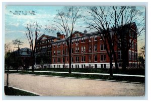 1923 St. Mary's Hospital, Green Bay Wisconsin WI Antique Unposted Postcard 
