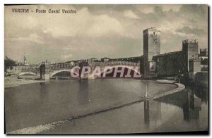 Postcard Old Verona Ponte Vecchio Castel