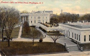 President's office and White House Washington, DC, USA R.P.O., Rail Post Offi...