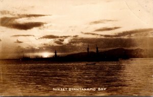 Cuba Guatanamo Bay Sunset  Real Photo