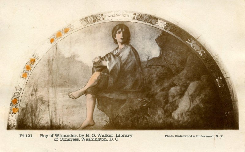 DC - Washington. Library of Congress Mural, Boy of Winander