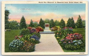 M-43755 World War Memorial in Memorial Park Grand Island Nebraska