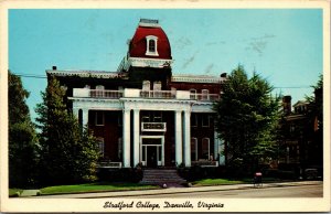 Vtg 1970 Stratford College Main Building Danville Virginia VA Postcard