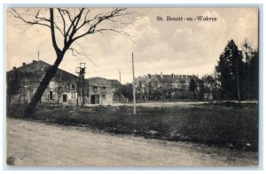 c1910 View of Buildings in Saint-Benoît-en-Woëvre France Antique Postcard