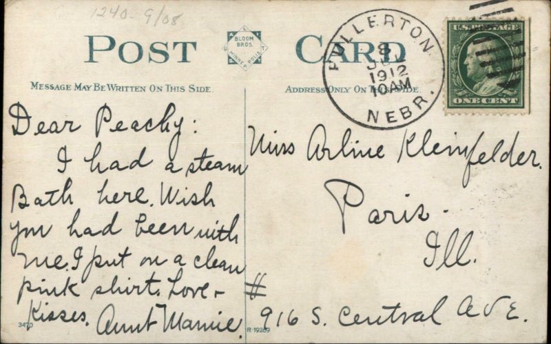 Hot Springs SD Braun Hotel c1910 Postcard