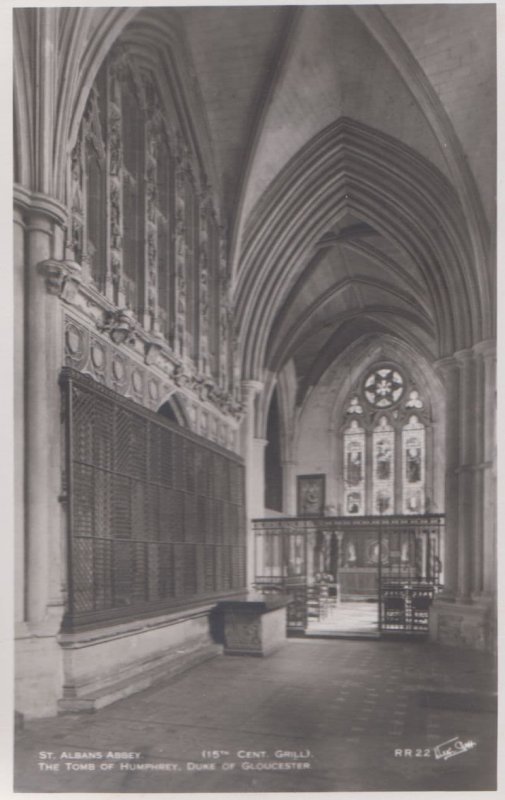 The Tomb Of Humphrey Duke of Gloucester at St Albans Herts Antique Postcard