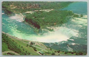 Niagara Falls New York~Aerial View of The Falls~Vintage Postcard