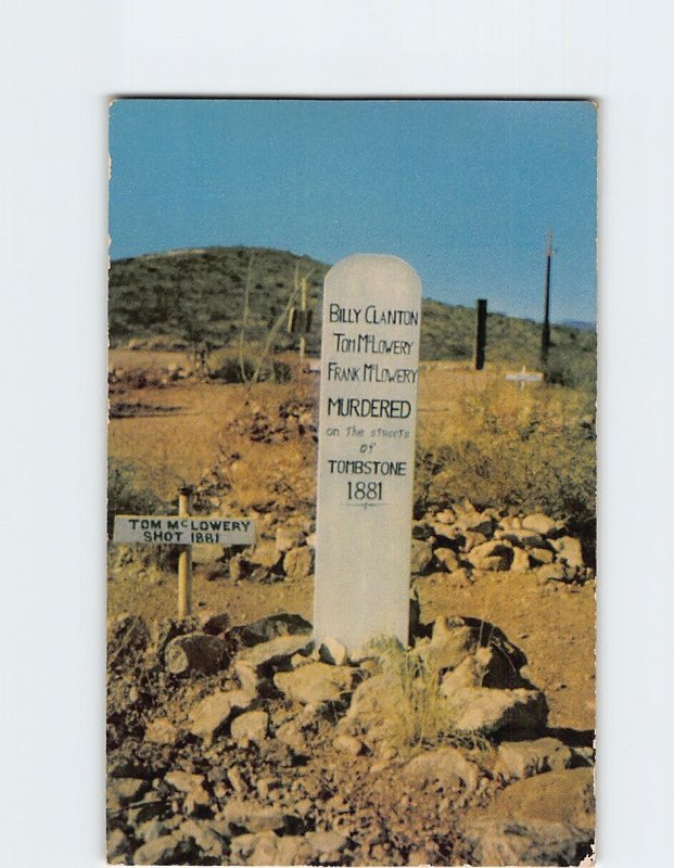 Postcard Typical burial place in Boothill Graveyard, Tombstone, Arizona