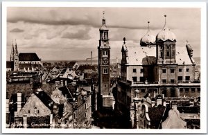 Augsburg Gasamtansicht Von St. Moritz Aus Germany RPPC Real Photo Postcard