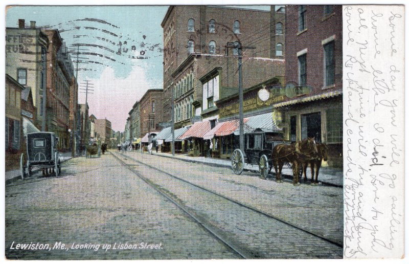 Lewiston, Me, Looking Up Lisbon Street