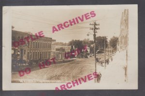 Wyoming IOWA RPPC 1910 MAIN STREET Stores nr Anamosa Maquoketa Monticello IA