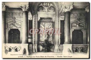 Old Postcard Lyon Basilica of Our Lady of Fourviere Staircase Saint Joseph