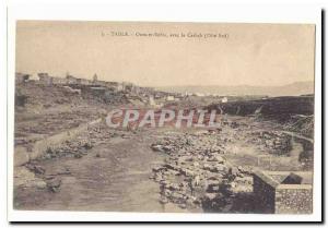 Morocco Tadla Old Postcard Oum er Rebia with the Casbah (South cutter)