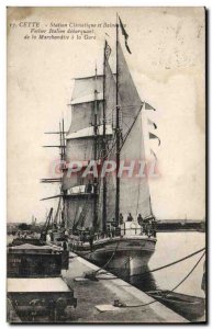 Postcard Old Fishing Boat This health resort and seaside Italian Sailboat dis...