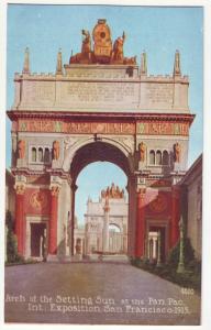 P362 JL, 1915 postcard panama pacific expo san fran calif arch of sun