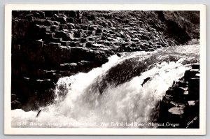 RPPC Salmon Jumping At The Punchbowl West Fork Of Hood River OR Postcard B41